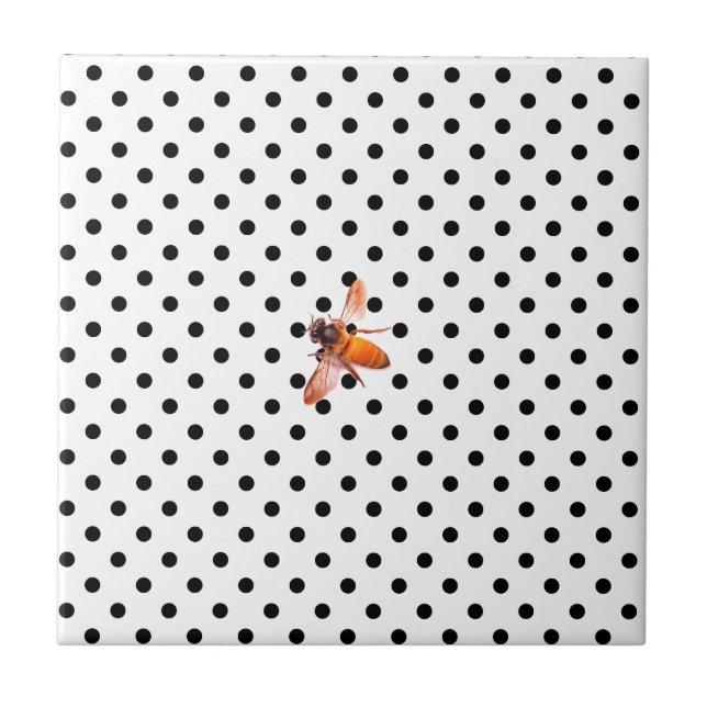 Azulejo De Cerâmica Abelhas de mel e pocas-pontos (Frente)