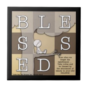 Azulejo De Cerâmica Abençoado pela Abundância da Beleza