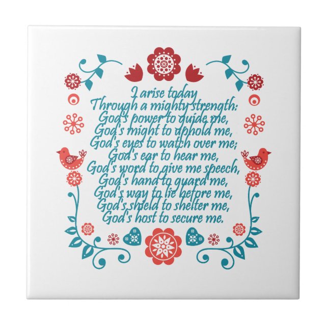 Azulejo De Cerâmica Abençoando 12 (Frente)