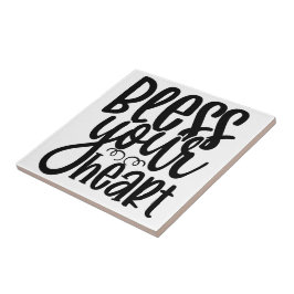 Azulejo De Cerâmica Abençoe seu coração