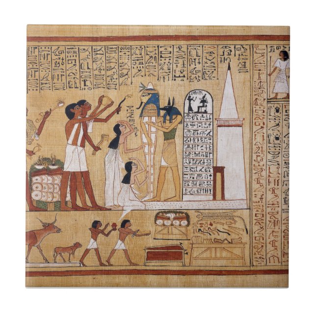 Azulejo De Cerâmica Abertura do livro da cerimónia da boca do morto (Frente)