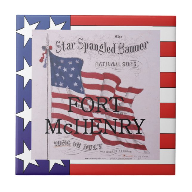 Azulejo De Cerâmica ABH Fort McHenry (Frente)