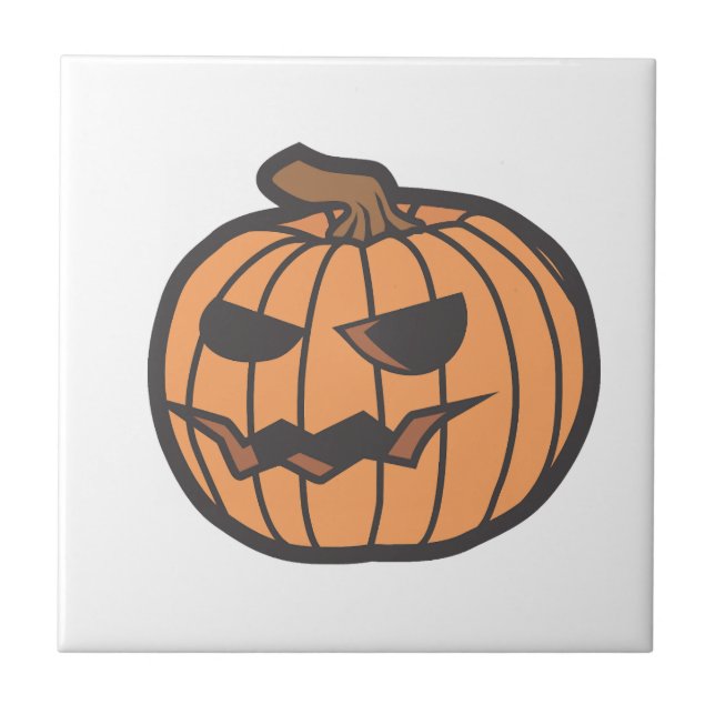 Azulejo De Cerâmica abóbora de Halloween (Frente)