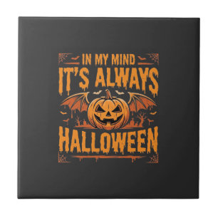 Azulejo De Cerâmica Abóbora de Halloween sempre Morcego Vetor Design_1