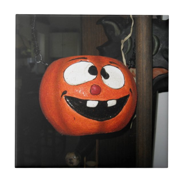 Azulejo De Cerâmica Abóbora Louca (Frente)