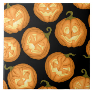 Azulejo De Cerâmica Abóboras de Halloween