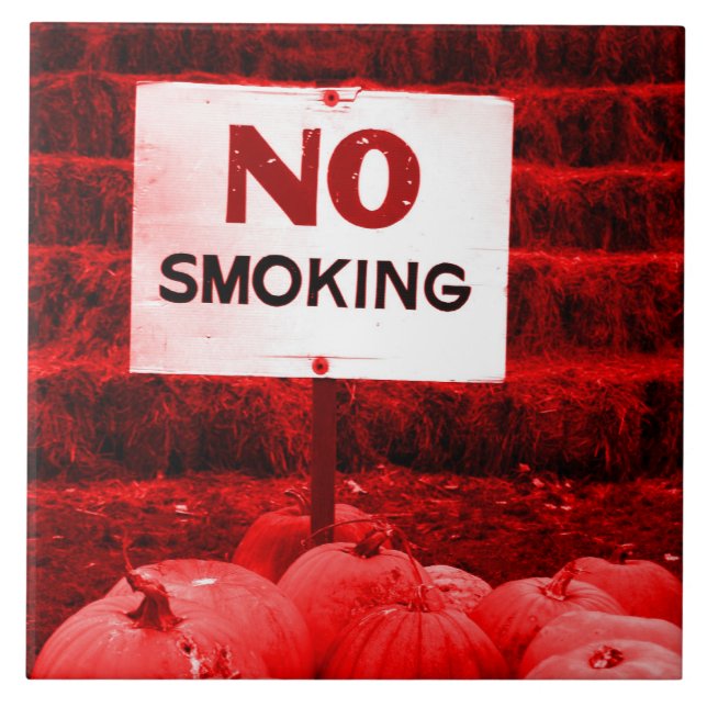 Azulejo De Cerâmica Abóboras deFumo - vermelho (Frente)