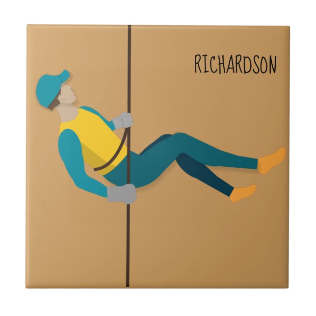 Azulejo De Cerâmica Abseiling (Frente)