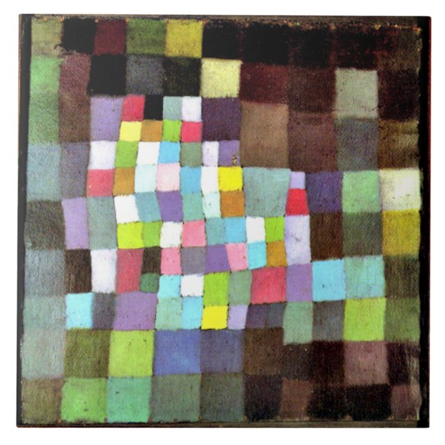 Azulejo De Cerâmica Abstração de Klee com Referência...Árvore (Frente)