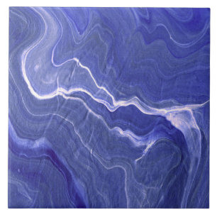 Azulejo De Cerâmica Abstração do Marble Agate Violet Indigo