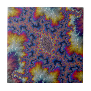 Azulejo De Cerâmica Abstract fractal patterns and shapes. Fractal