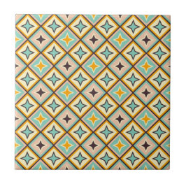 Azulejo De Cerâmica Abstract geometric pattern with diamond shapes