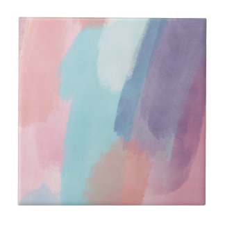 Azulejo De Cerâmica Abstract Paint Brush Strokes Design Colorful