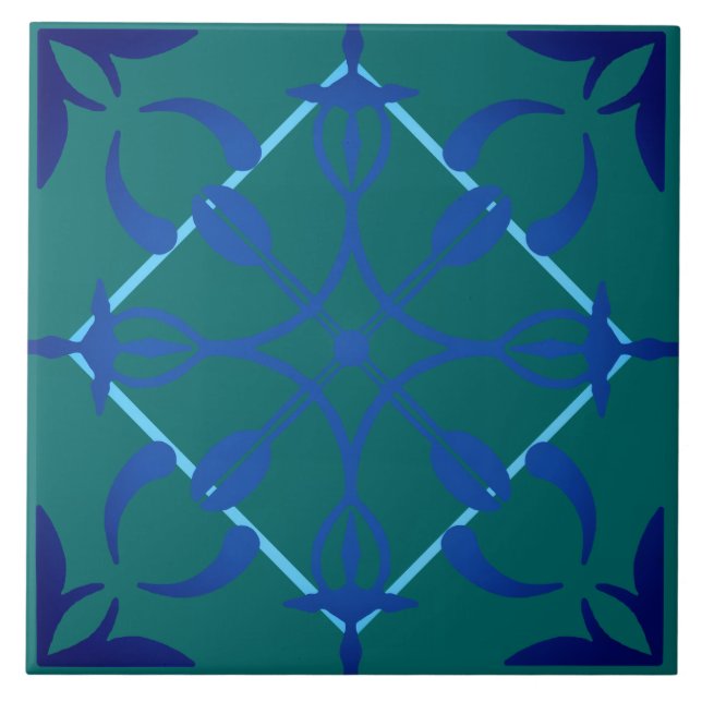 Azulejo De Cerâmica Abstrato (Frente)