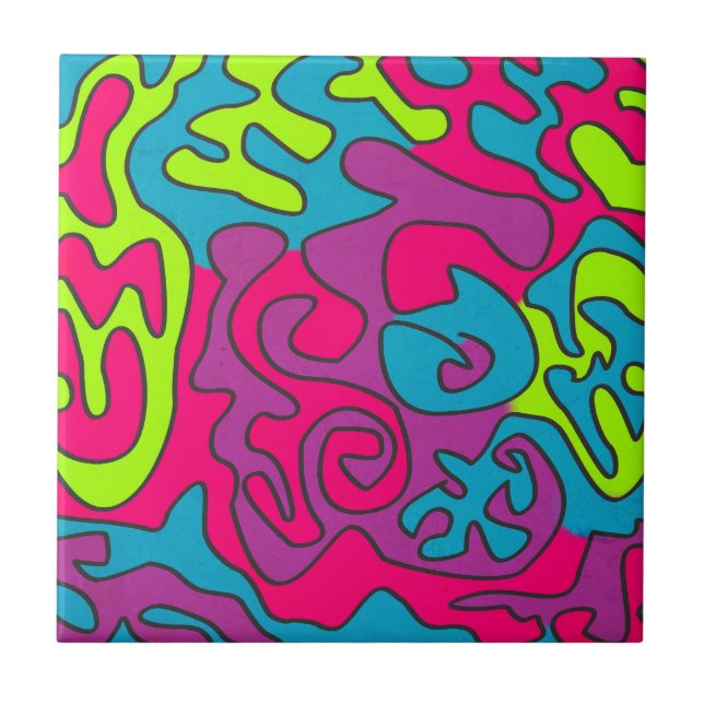 Azulejo De Cerâmica Abstrato (Frente)