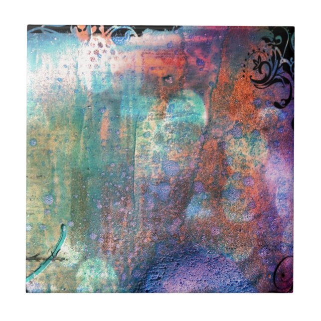 Azulejo De Cerâmica Abstrato (Frente)