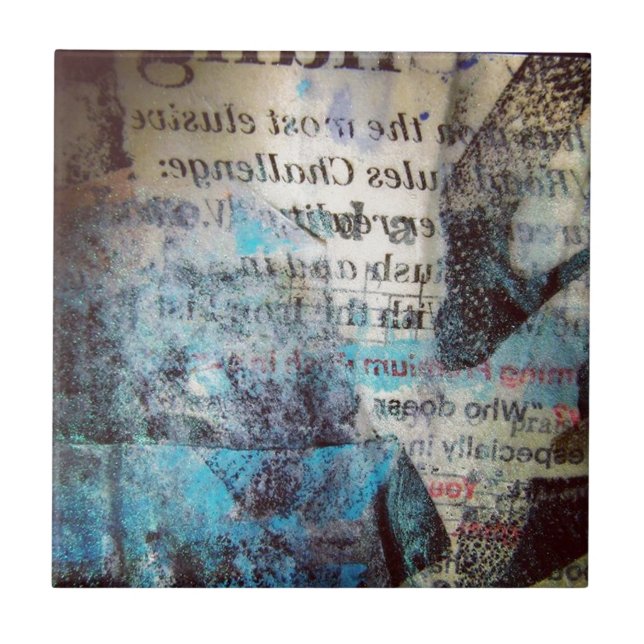 Azulejo De Cerâmica Abstrato (Frente)