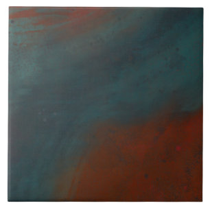 Azulejo De Cerâmica Abstrato 1: Vermelho e azul