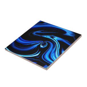 Azulejo De Cerâmica Abstrato alimentando a baleia azul