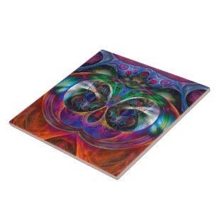 Azulejo De Cerâmica Abstrato Apófise - Coruja I