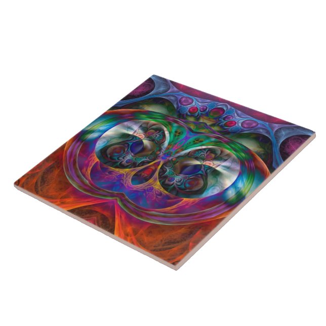 Azulejo De Cerâmica Abstrato Apófise - Coruja I (Lateral)