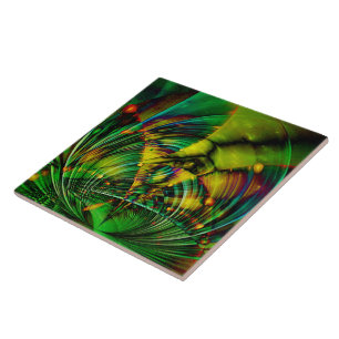 Azulejo De Cerâmica Abstrato Apófise Fractal II