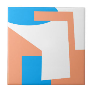 Azulejo De Cerâmica Abstrato Art Pastel Lavanda Azul