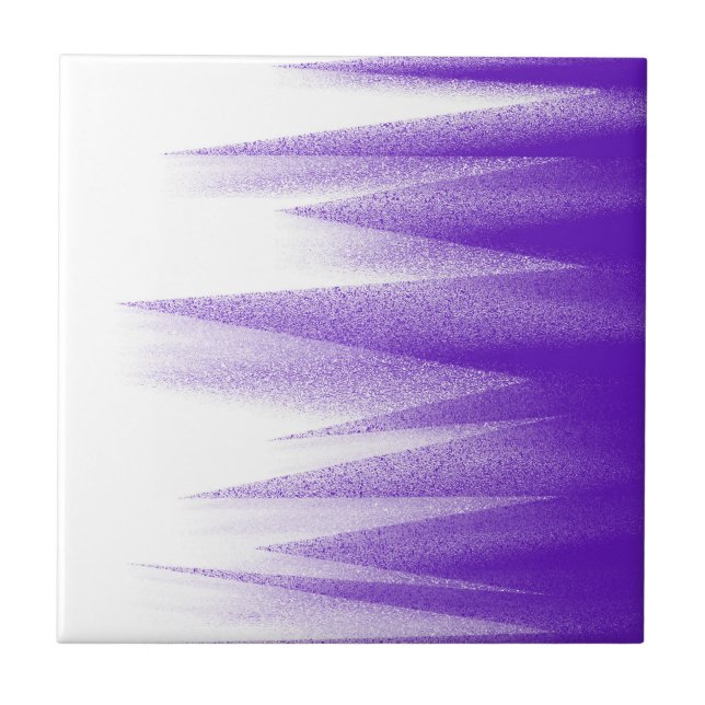 Azulejo De Cerâmica Abstrato Art Pastel Lavanda branco roxo (Frente)
