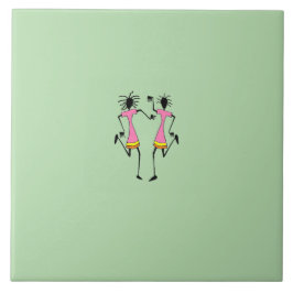 Azulejo De Cerâmica Abstrato, Arte Africana, elegante Partido dos Danç