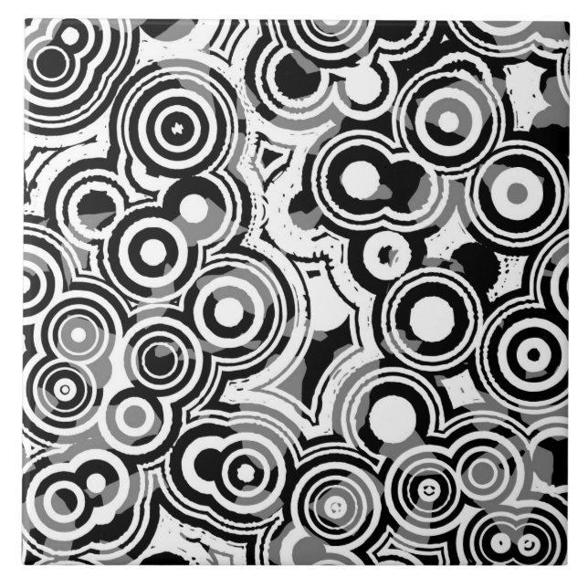 Azulejo De Cerâmica abstrato circula azulejo cerâmica (Frente)