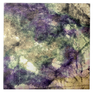 Azulejo De Cerâmica abstrato cor-de-rosa púrpura verde-esverdeado