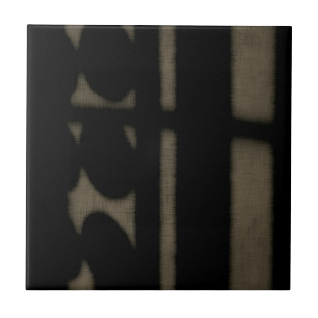 Azulejo De Cerâmica Abstrato de Art Preto (Frente)