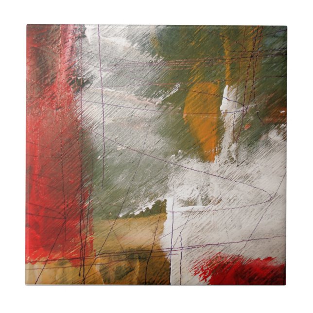 Azulejo De Cerâmica Abstrato de Arte Moderna (Frente)