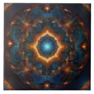 Azulejo De Cerâmica Abstrato de Escuro de Fogo Oculto