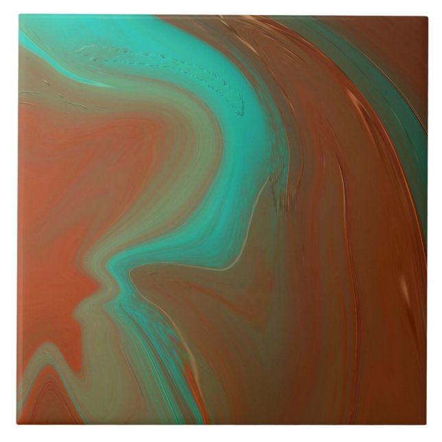 Azulejo De Cerâmica abstrato de padrão (Frente)