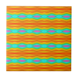 Azulejo De Cerâmica Abstrato de Verão Brilhante