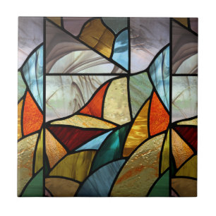 Azulejo De Cerâmica Abstrato de Vidro com Vidro Multicolor