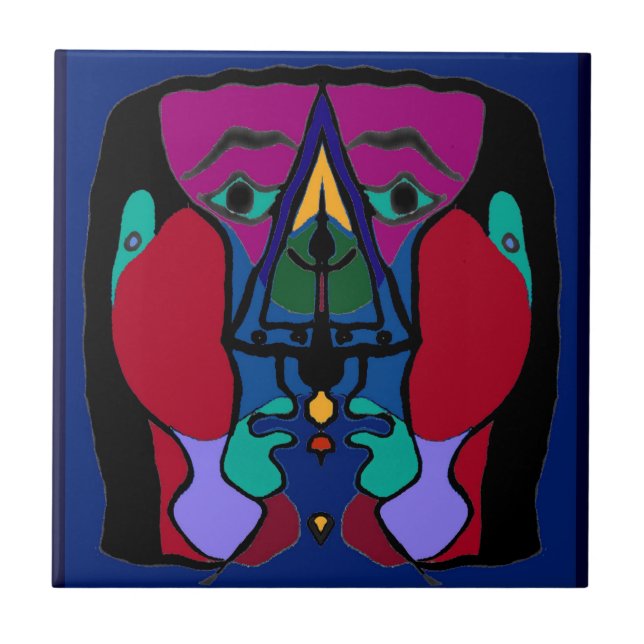 Azulejo De Cerâmica Abstrato desbalanceado (Frente)