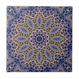 Azulejo De Cerâmica Abstrato dfolk mandala etno tradicional
