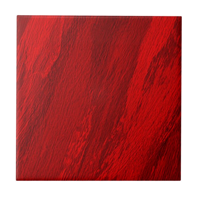 Azulejo De Cerâmica Abstrato diagonal de design vermelho (Frente)