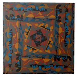 Azulejo De Cerâmica Abstrato do Estilo Sudoeste - Design de Marcha Est