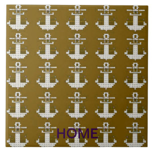 Azulejo De Cerâmica abstrato Dourado e branco