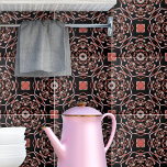 Azulejo De Cerâmica Abstrato Dourado e Na moda preto<br><div class="desc">design na moda e azulejo decorativo moderno em ouro rosa e preto.</div>