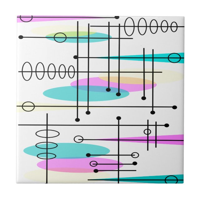 Azulejo De Cerâmica Abstrato e Design (Frente)