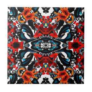 Azulejo De Cerâmica Abstrato etno modo impressão ornamental caleidosc