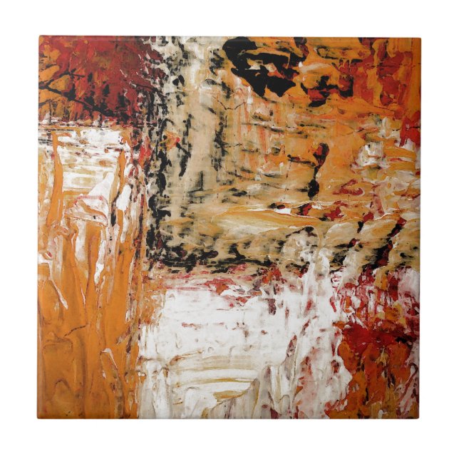 Azulejo De Cerâmica Abstrato Expressionista (Frente)