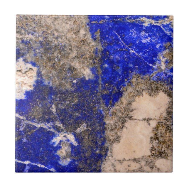 Azulejo De Cerâmica Abstrato Lapis Lazuli Blue Granite (Frente)