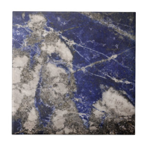 Azulejo De Cerâmica Abstrato Lapis Lazuli Blue Granite