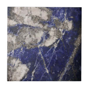 Azulejo De Cerâmica Abstrato Lapis Lazuli Blue Granite