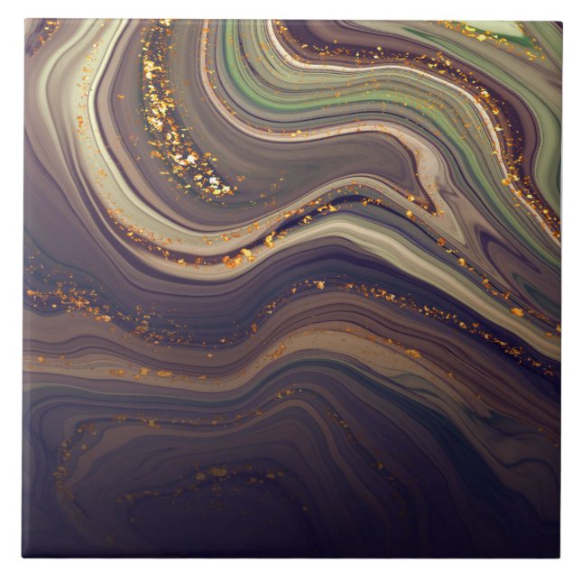 Azulejo De Cerâmica Abstrato Marble e Glitter (Frente)